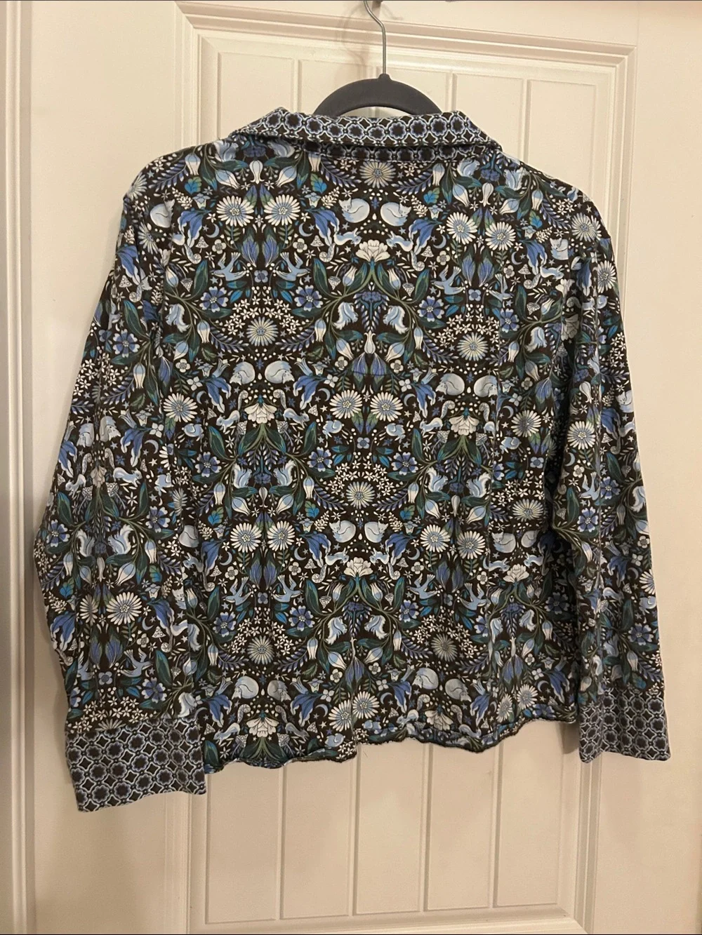 Vera Bradley M Blue Floral Print  Pajama Set